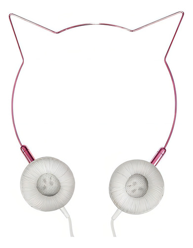 Audífonos Con Diadema En Forma De Gato Rosa | Aud-256rs