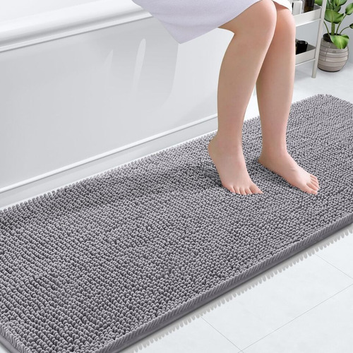Alfombra De Baño En Chenilla Absorbente Y Antideslizante