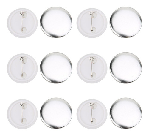 Chapas En Blanco De 37 Mm, 100 Piezas