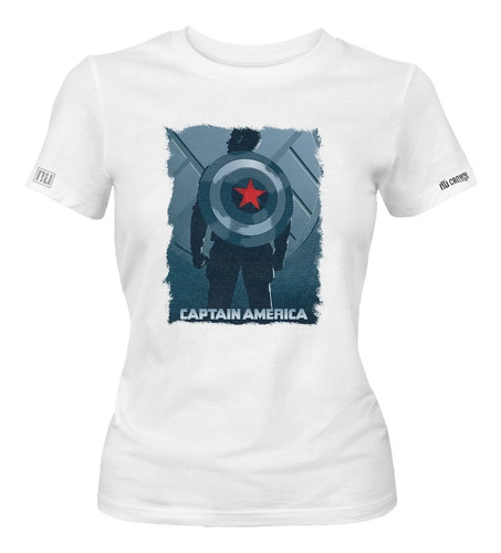 Camiseta Estampada Capitán América Avengers Dama Mujer Idk