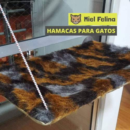 Hamacas De Ventana Para Gatos. Tela De Peluche - Miel Felina