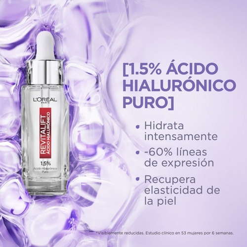 Kit L'oréal Paris Ácido Hialurónico Gel + Crema Día + Sérum