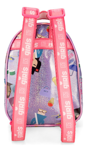 Bolsa Niñas Backpack Cloe Satreli Chico Color Violeta