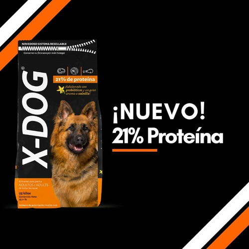 X Dog Adulto 25kg Croqueta Alimento Premium No Pedigree 