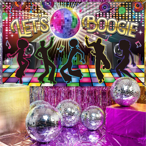 Decoraciones De Fiesta Disco, Fondo Para Fotos, 185 X 110 Cm