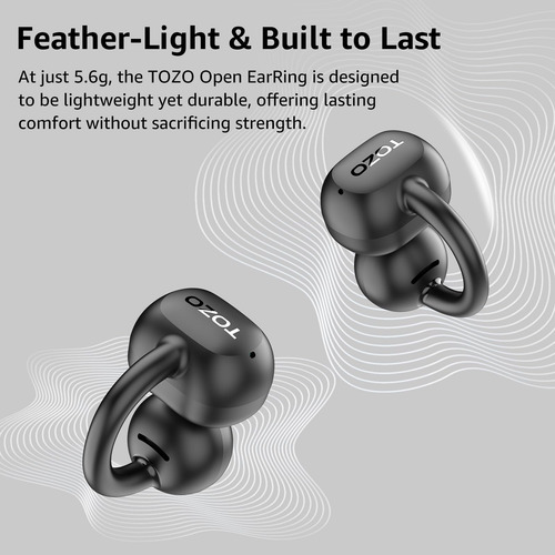 Auriculares Open Ear Tozo Openearring Bluetooth 5.4 Negros