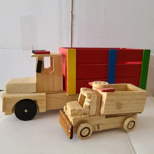 Set 2 Juguetes Camiones Artesanales Torton Ni os Carritos