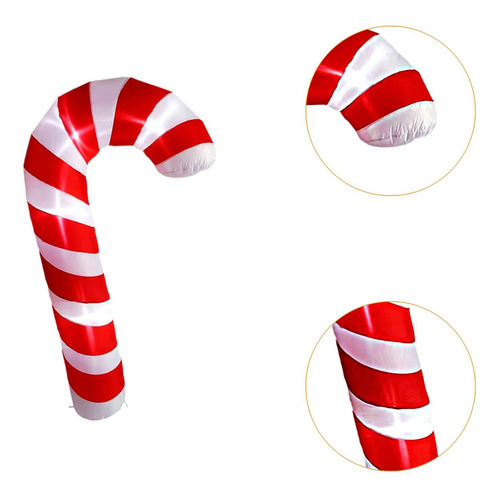 Bastón De Inflable Iluminado Para Navidad, Decoración Para