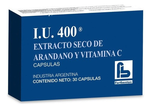 I. U. 400 Extracto Seco De Arandano Y Vitamina C 30 Comp Sabor S/sabor