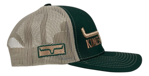 Gorra Vaquera Kimes Ranch Trucker Malla Verde/beige Gabardina Unitalla Ajustable