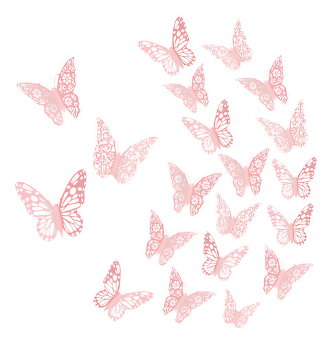 Decoración De Pared Mariposa 3d 72 Piezas 3 Tamaños Pegatina