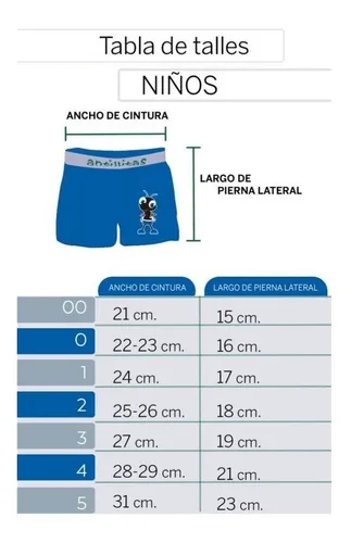 Tabla de medidas de boxer para hombres new arrivals