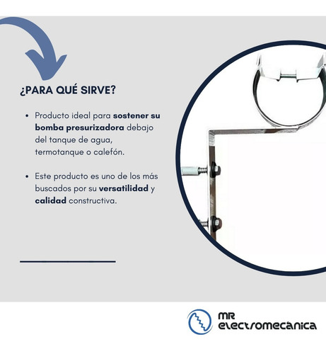 Imagen 4 de 10 de Soporte Bomba Presurizadora Grande Mensula Tip 2 Upa 120