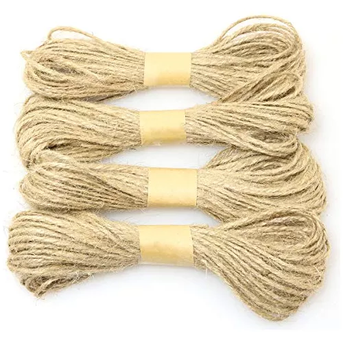 Rollo de hilo de yute de colores, cuerda de arpillera Natural