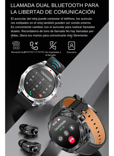 Reloj Inteligente 2 En 1 Con Auriculares Bluetooth