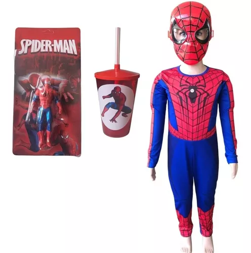 Fantasia Masculina Homem Aranha Clássico Adulto Cosplay Traje Luxo Tob