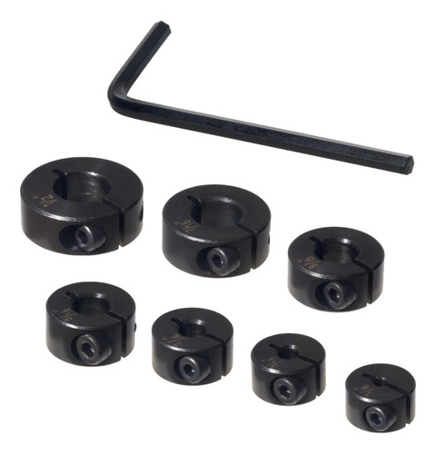 Juego De Collar De Tope De Broca Ajustable Con Llave Allen