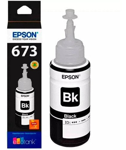 Tinta Epson T673 Negro 70ml L1800 L805 L850