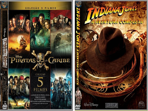 Dvd Box Coleção Piratas Do Caribe - Indiana Jones - (9dvds)