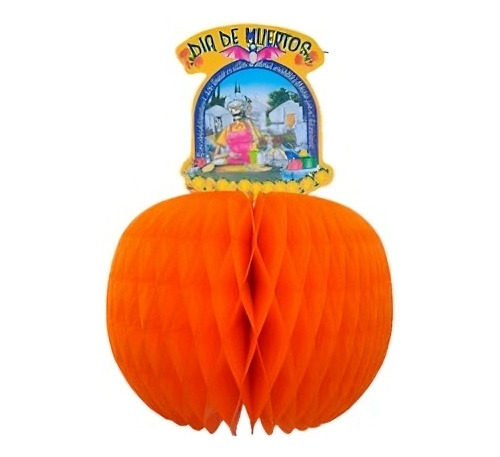Decoración Calabaza Papel #1 Día De Muertos 10 Pz