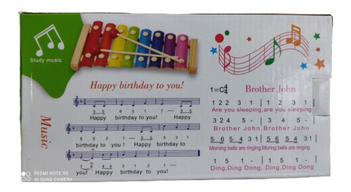 Xilófono Musical Madera Infantil Juego Juguete Instrumento