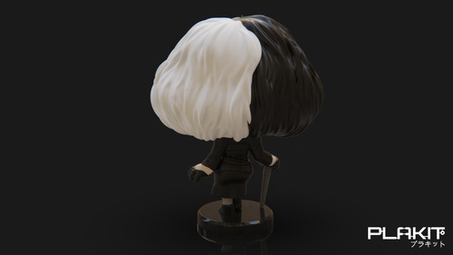 Imagen 3 de 5 de Muñeco Cruella Figura Para Pintar Plakit Coleccion
