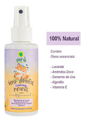 Óleo Vegetal Corporal Infantil Verdi Natural ® Vegano