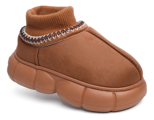 Pantufla Mujer Cerrada Corderito Invierno Importada 370
