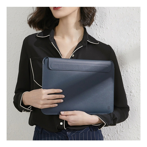 Capa Case Couro Magnética Wiwu Com Suporte P/ Macbook Air 13