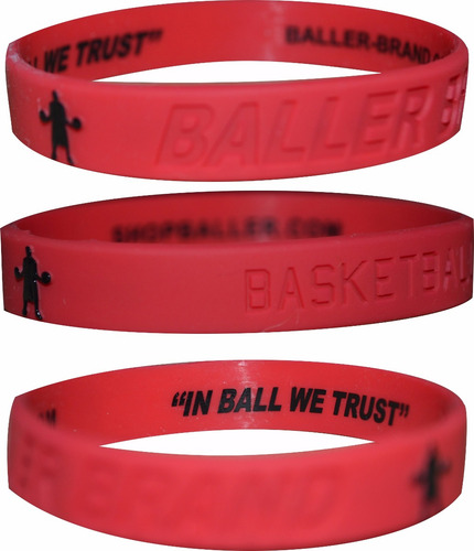 Pulsera De Silicona Baller Brand Hip Hop Rap Basket Dtoke 20 Cm