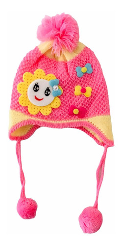 Gorro De Lana Forrado En Chiporro Para Niñitas 2 A 5 Años