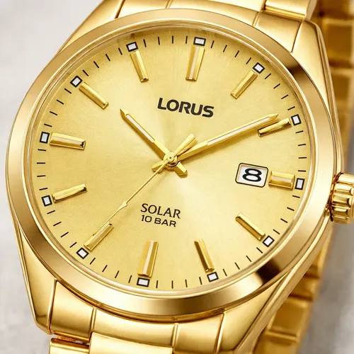 Lorus Relógio Solar Masculino Dourado 10bar Seiko/lorus As32