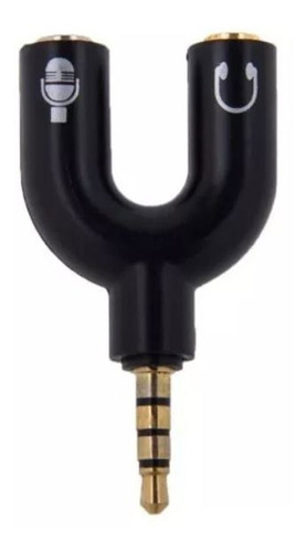 Mini Cable Para Audifonos Y Microfono Estandar 3.5 Divisor