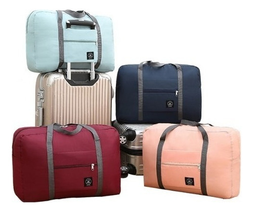 Maleta De Viaje, Plegable, Para Cabina, Duffle Bag, Doblable Color Azul Claro Duffle Azul Cielo
