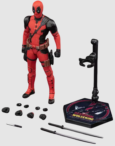 Figura Pelicula Deadpool Y Wolverine Hug Hagman Katanas (Reacondicionado)