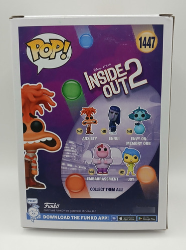 Funko Pop Anxiety (ansiedad) 1447 Intensamente 2 Disney (Usado)
