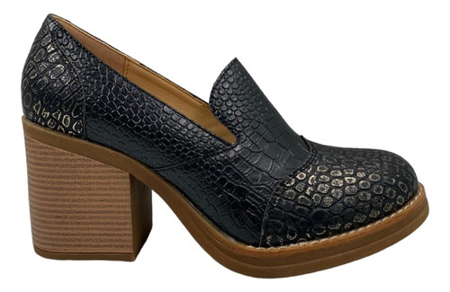 Zapato Negro Taco Mujer 22s044