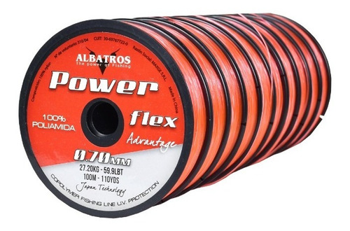 Tanza Nylon Pesca Power Flex 0,40mm X 1000 Mts