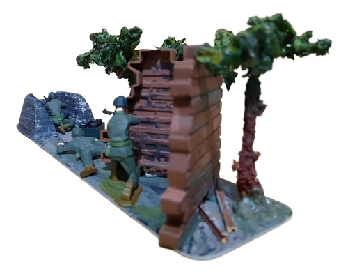 Diorama De Guerra Com Soldados