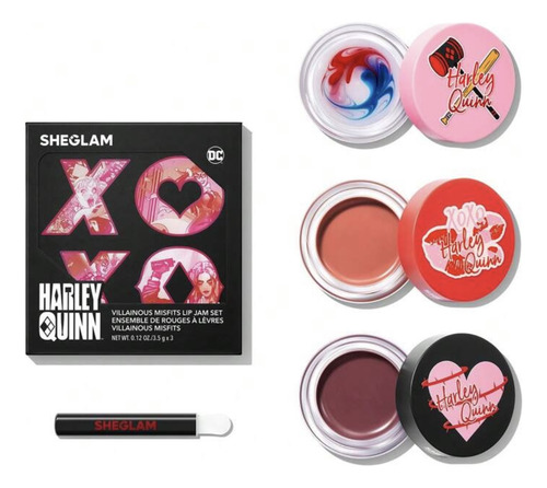 Sheglam Harley Quinn Set Labial Kit Crema Mascarilla Labial