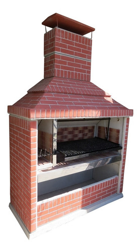 Imagen 4 de 6 de Parrilla De 1,60 M Doble Piso Refractario Con División