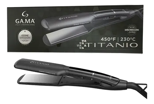 plancha de pelo gama titanio Gama Plancha De Pelo W Wide Titanio Placas Anchas 230°c Cs Envío