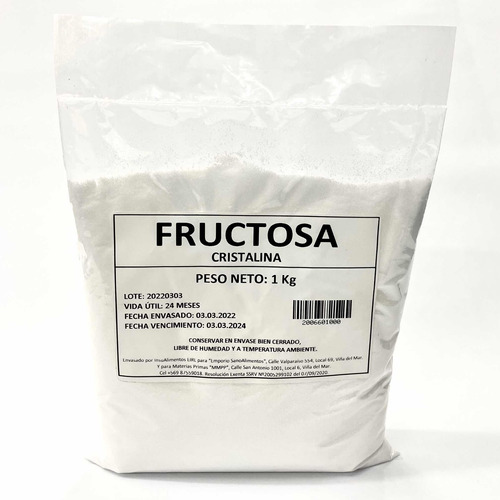 Fructosa Cristalina -- 1 Kg