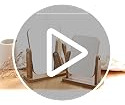 Espejo De Escritorio, Espejo De Madera 360 Grados Portátil Y