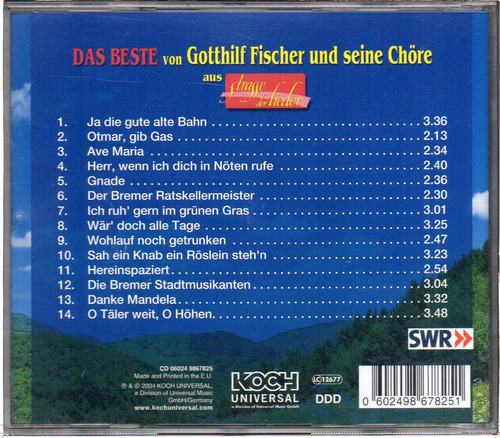 Cd Fischer Chore - Das Beste Von Gotthilf Fischer U.s.choere
