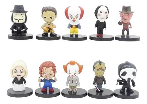 10 Figuras De Accion De Series De Peliculas De Terror Pvc