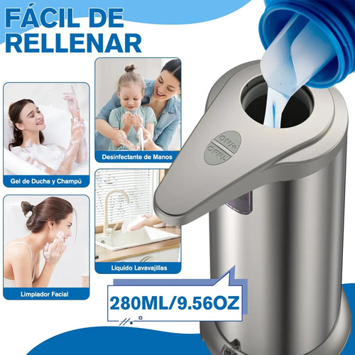 Www Dispensador Automático De Jabón De 280 Ml Con 3 Niveles