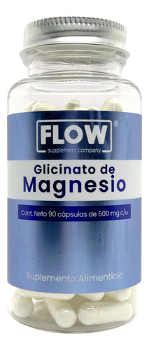 Glicinato De Magnesio 90 Cápsulas De 500 Mg Flow
