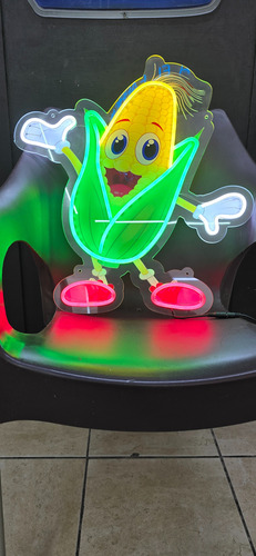 Anuncio Luminoso Elote Imagen Uv Y Neon Led 55x54