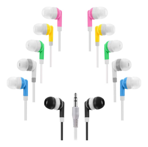 Deal Maniac 10 Auricular Cable Multicolor Para Niño Perfecto